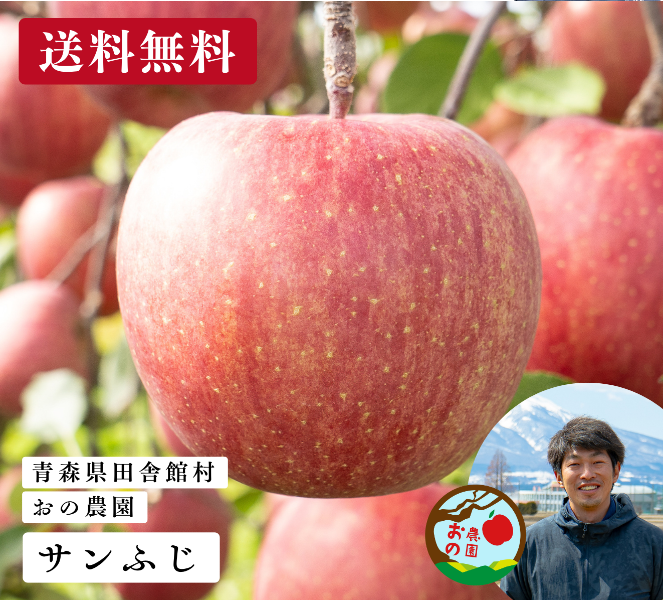 青森県産りんご 売切＞【青森県田舎館村・おの農園】 青森最高峰のりんご技術者が栽培